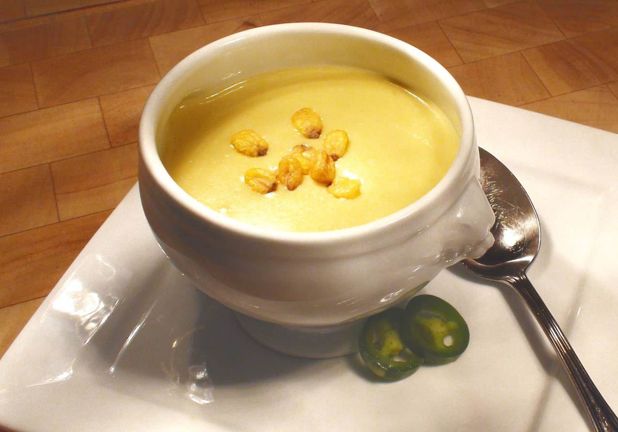 Corn and Poblano soup