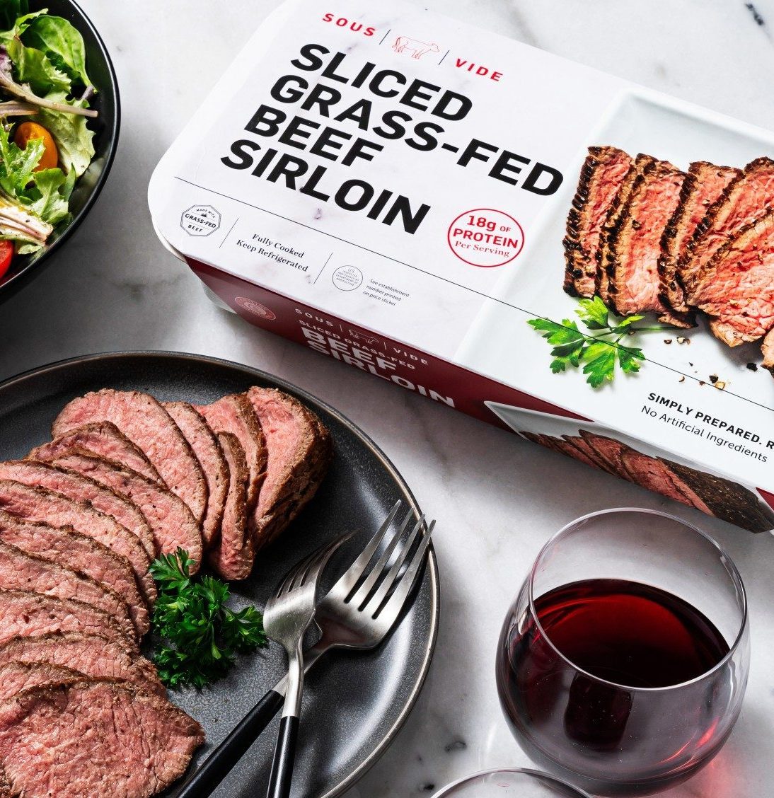 Grass Fed Beef Sirloin packaging