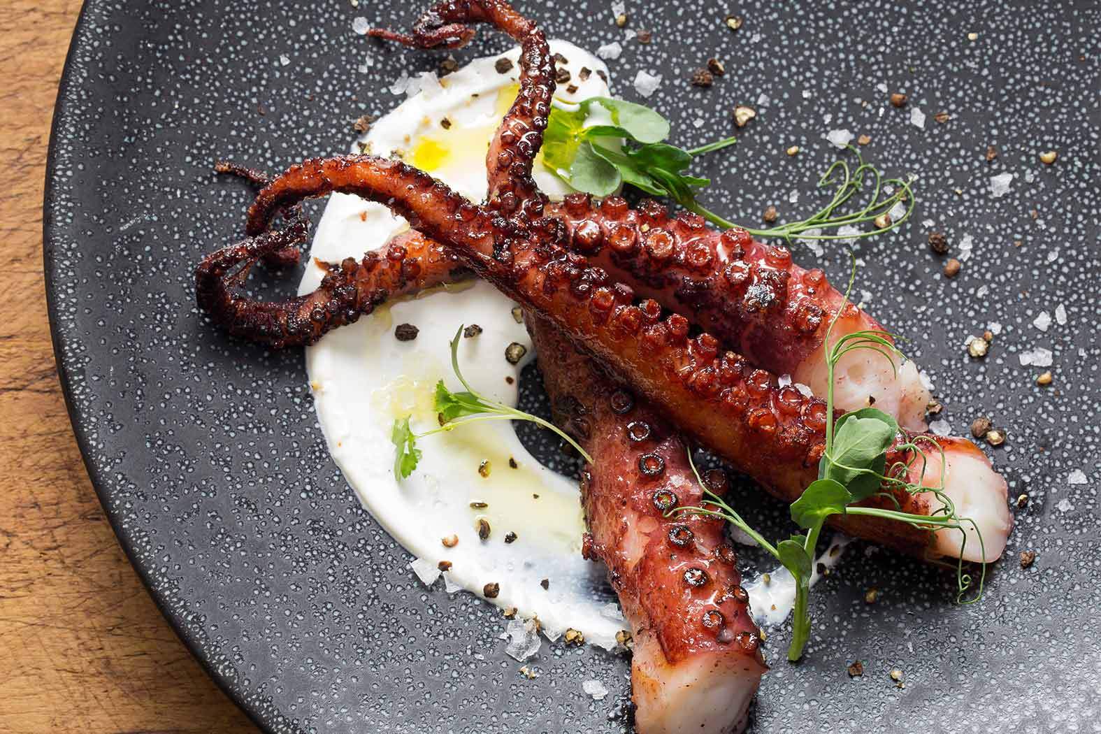 Poached Octopus