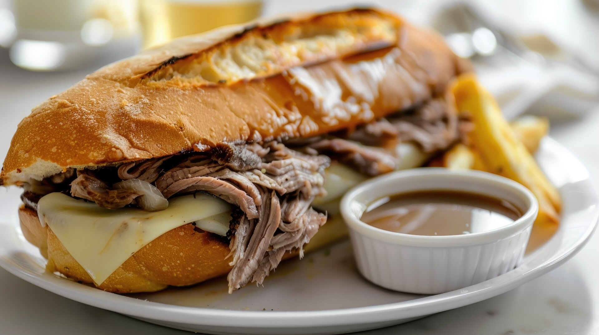 Prime Rib Sandwich with French Dip