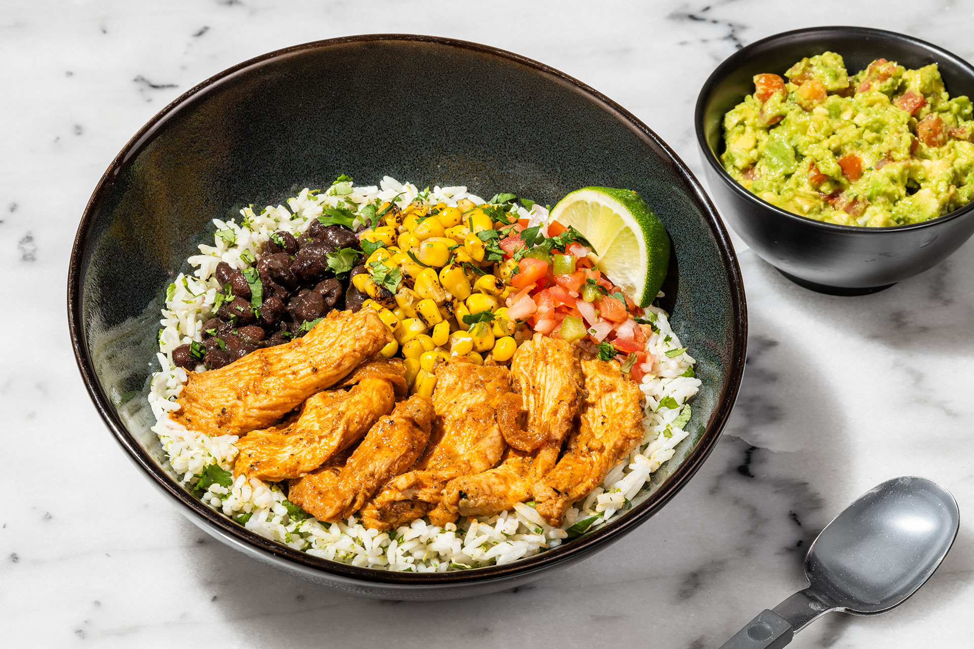 Bol de riz à la coriandre et au citron vert